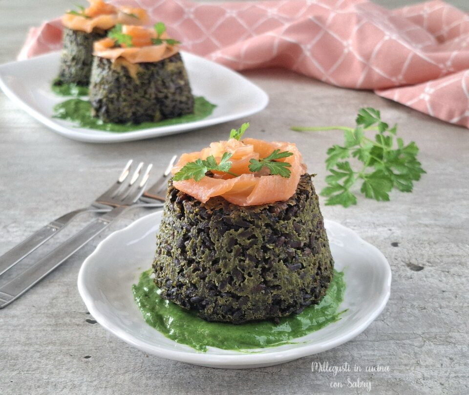 Tortino di riso nero